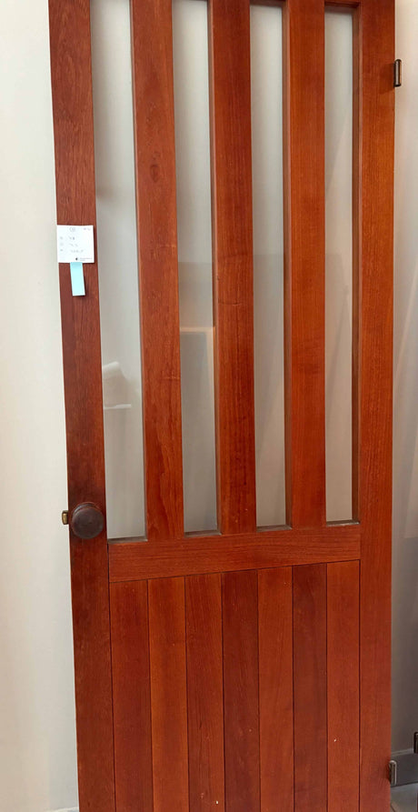 Glasdörr massiv teak återbruk