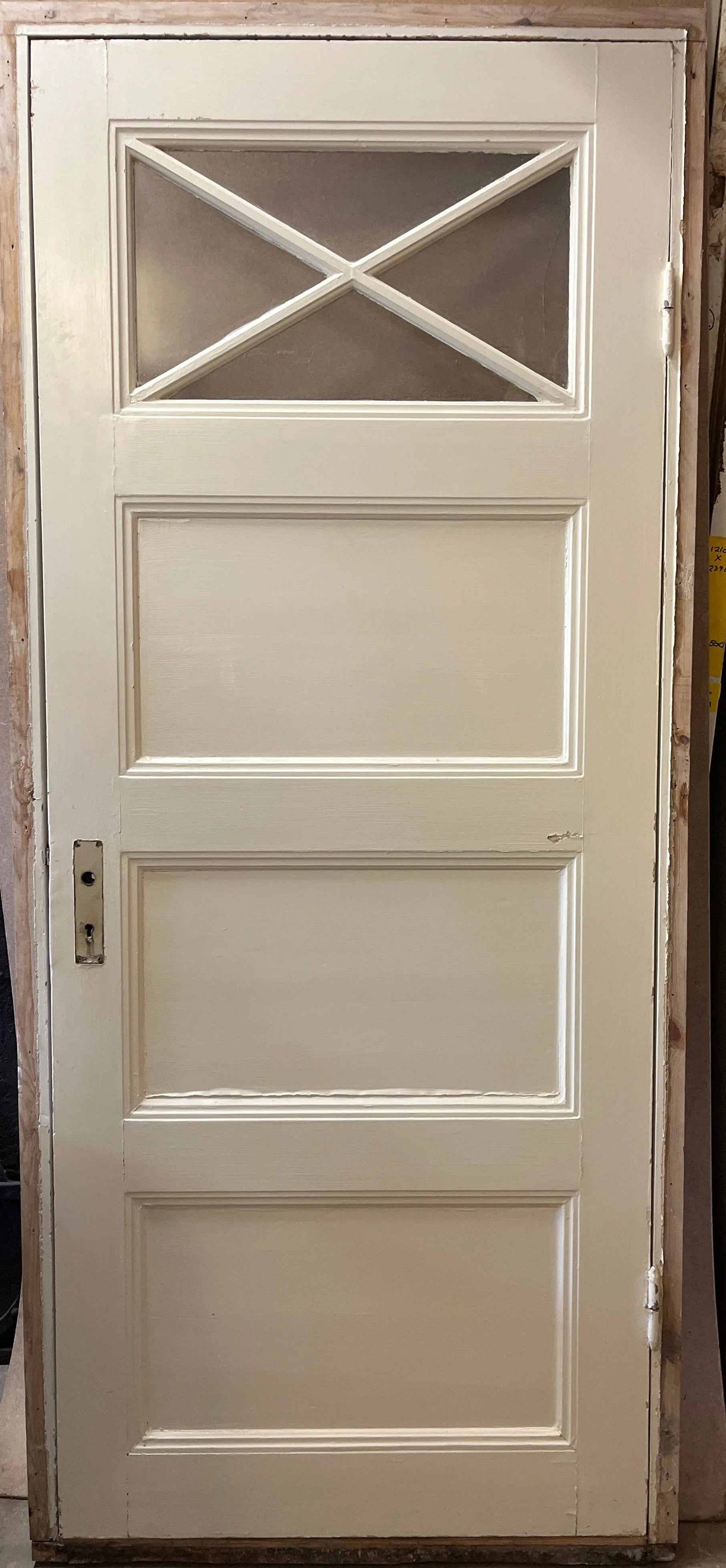 Begagnad innerdörr med glas, 1900-tal