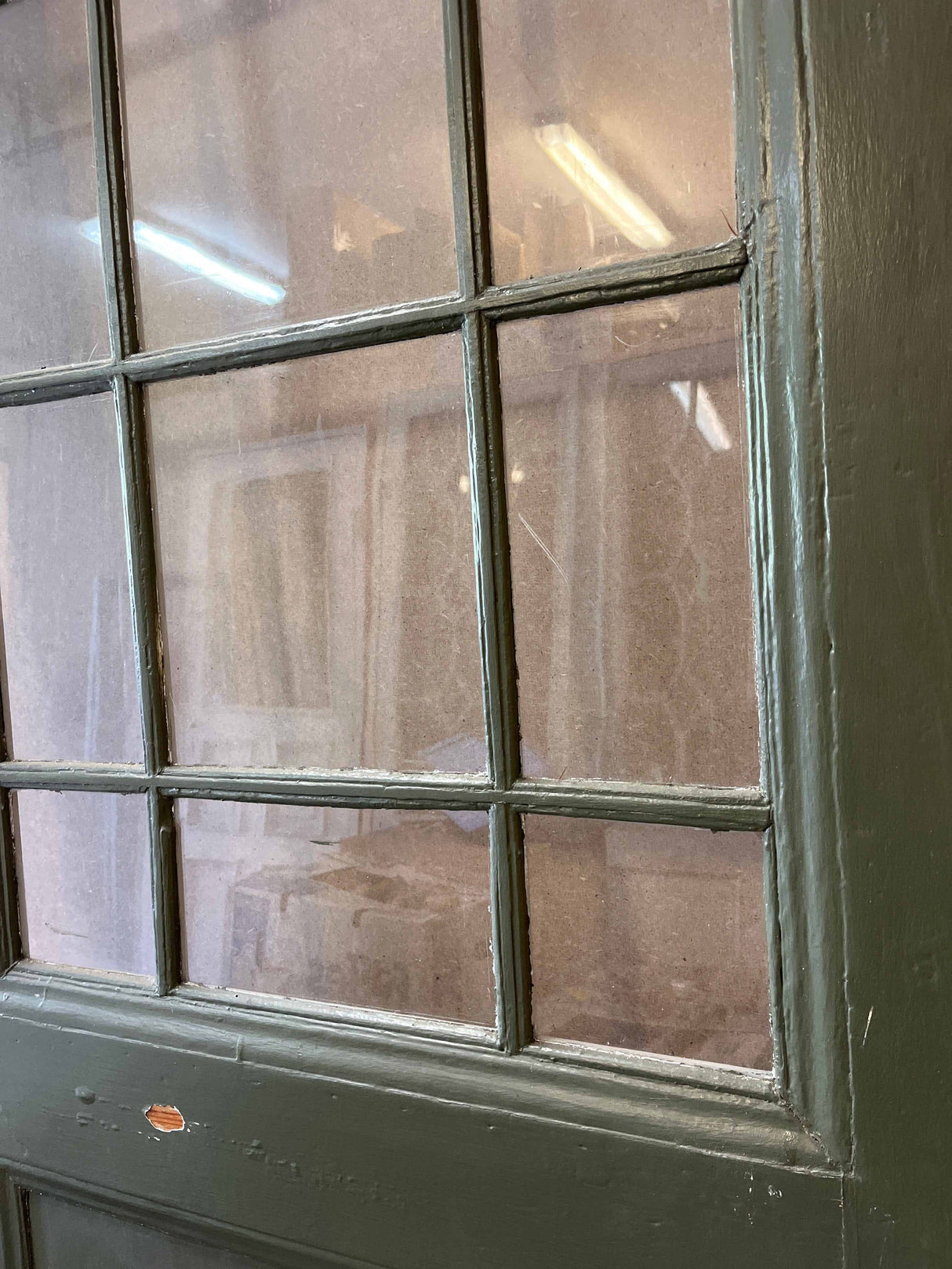 Begagnad innerdörr med glas, 1900-tal