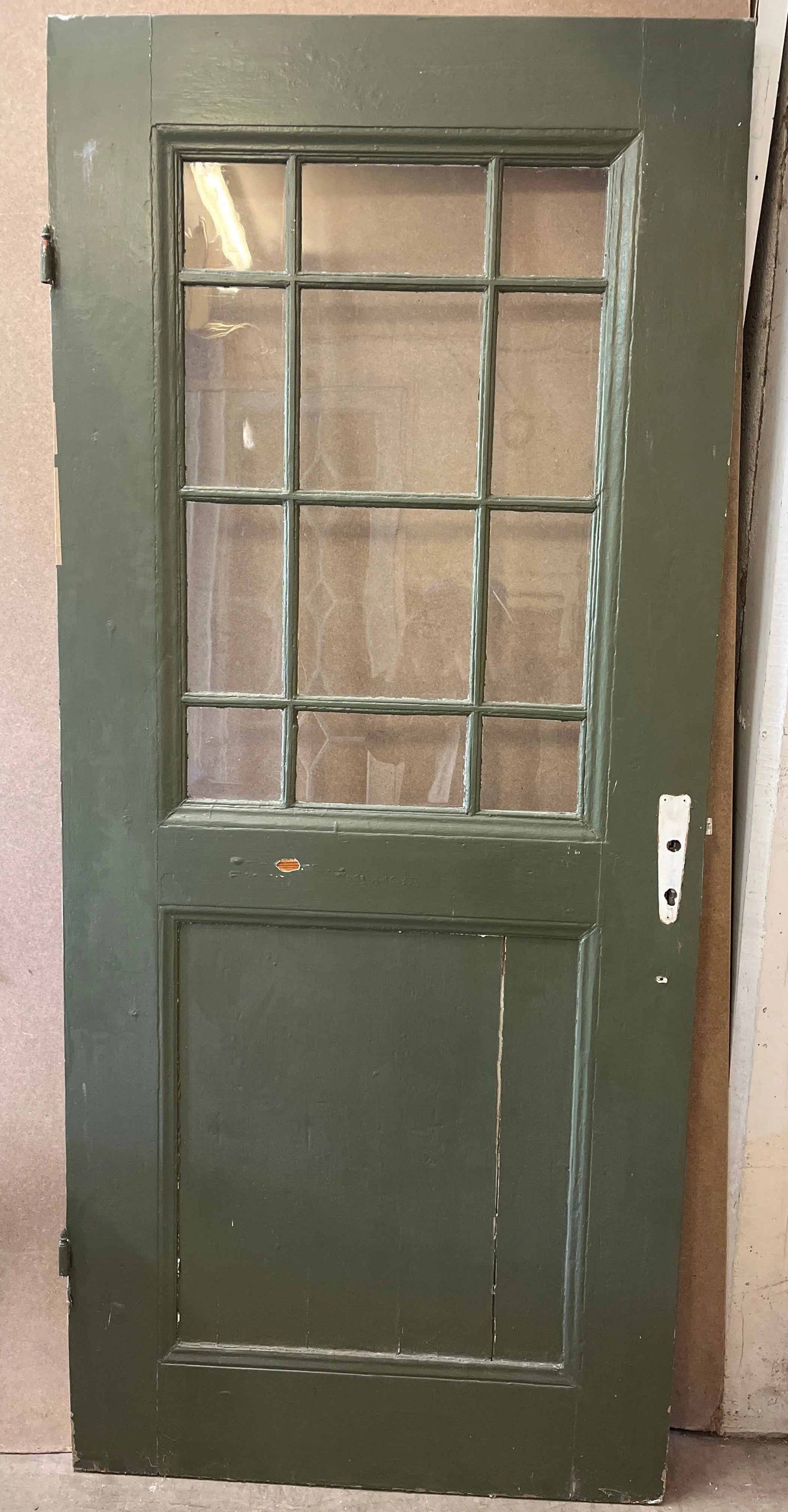 Begagnad innerdörr med glas, 1900-tal